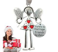 Aizuoni Angel Ornaments for Tree | Friendship Pendant Holiday Decor - Beautiful Friends Forever Metal Pendants Angel Home Decor, Decorations