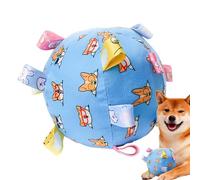 Aizuoni Pet Fetch Ball Dog Toy - Tough Puppy Squeaky Ball - Bite-Resistant Pet Chewing Teeth Cleaning Supplies for Large Small Medium Dogs