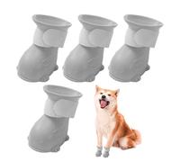 Aizuoni Small Dog Boots,Paw Protectors Anti-Slip Dog Boot Snow Shoes - Soft Adjustable Puppy Shoes, 4 Snow Boots for Small Size Dogs Puppy Pet