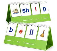 Aizweb CVCC Word Builder - Language Skills (Reading & Writing) - Phonics - Word Building Flashcards with Flip Stand - Flash Cards - Ages 3+