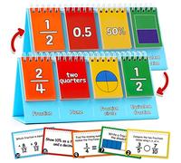Aizweb Double-Sided Fractions and Equivalency Flip Chart - Math Manipulatives for Elementary School, Fraction Manipulatives, Homeschool Supplies