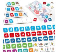 Aizweb Magnetic Letters, Phonics Games Letter Tiles Alphabet Magnets Learn to Read Spelling Phonemic Awareness Speech Therapy Science Reading Manipulative Elkonin Box Preschool Kindergarten Classroom