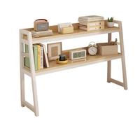 AIZYR 3 Tier Desktop Bookshelf, Organizer Shelf Wood Bookcase Countertop Storage Hutch Desk Display Rack for Dorm Office Home,Length 95cm
