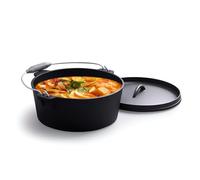 AIZYR 9.8 Inch Cast Iron Dutch Oven, Dual Function Griddle with Lid Camping Deep Iron Pot Campfire Cookware on The Stove, Grill, Over The Campfire