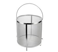 AIZYR Mesh Stainless Steel Hop Filter 400 Micron Mesh Barrel, Brewing Grain Basket Strainer With Hook for Homebrew Hops Wine,12.9x12.9 inch