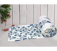 Aizza Trends 100% Cotton Reversible 200 TC Dohar Double Bed Size | Jaipuri Printed Artisan Block Design Blanket | Soft Lightweight Ac Comforter Quilt -56"X88"