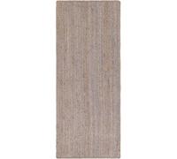 Aizza Trends Handmade Braided Pure Gray Jute Area Rug 2 x 16 Feet (61 cm x 488 cm), for Living Room, Bedroom, Dining Room, Hallways & Entryways
