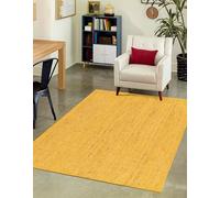 Aizza Trends Indian Handmade Braided Yellow Jute Area Rug-Floor Carpet Rug-Bed Side Runner Rug- - 2 x 3 Feet (60 cm x 90 cm)