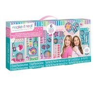 AJ ALL Make it Real Just BeYouTiful Mega Cosmetic Set JUICY Kids Makeup Set for Girls with Lip Gloss Charm Bracelet, Eyeshadow, Nail Polish & Stickers - Complete Make Up Kit for Creative Styling