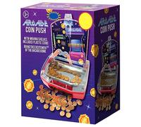 AJ Coin Push Machine - Kids Children Colorful Pushing Game Arcade Machines - Battery Operated Toy Fun Play Games - 150 Coins, Guided Coin Launcher, Xmas Birthday Gift