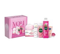 AJ - Dove, Radox & Vaseline Just For You Gift Set - Bath & Body Care Collection, Pamper & Self-Care Gift Set Kit, Christmas Gift for Women, Festive Beauty Gift