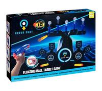 AJ - Floating Ball Target Game, Air Hover Ball Shooting Game with Foam Blaster & Floating Targets, Indoor Target Practice (Includes 10xSoft Bullets 10xFoam Balls 4xKnockdown 1xAir Gun 1xHover Shot