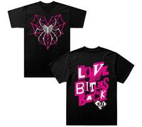 AJ Lee Love Bites Back Merch T-Shirt for Fan Men/Womenshort Sleeve Summer Clothing Tee Sport Gym Top (Black,S)