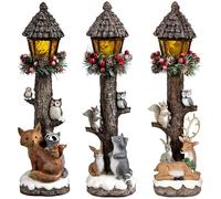 AJ Light Up Woodland Lamp Post. Christmas Decorations Design May Vary Subject to Availability