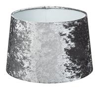 AJ New Crushed Velvet Dual Purpose Lampshade Lightshade Shade 11" Silver
