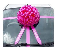 AJ Party Store Personalised Large Gift Car Bow Giant Bow For Birthday Presents Bikes Scooters Hand Made Large Bow For Gift Wrapping Wedding Car Ribbon With Over 80 Loops 14 Inches Bow (Pink)