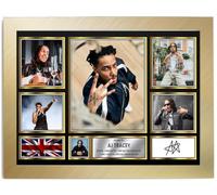 AJ Tracey Signed Autograph Photograph Display - Perfect for Hip Hop Fans, A4 Poster + Gold Frame - Limited Edition Autograph Fan Gift - Collectible Memorabilia Merchandise