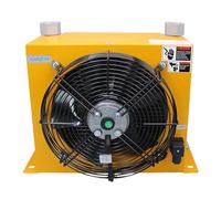 AJ1012T-CA 100L/min Flow Radiator Oil Cooling Heat Exchanger Radiator, Oil Cooler Plate Pin Heat Exchanger Hydraulics Large Heat Dissipation Area(AC220)