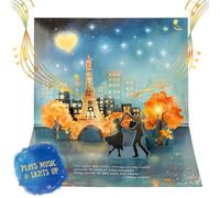 AJA Art Studio 3D Pop Up Happy Anniversary Card with LED Lights and Music