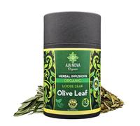 Aja Nova Organic Olive Leaf Loose Leaf Herbal Infusion + 15 Unbleached Tea Bags - Antioxidant-Rich & Heart-Supporting