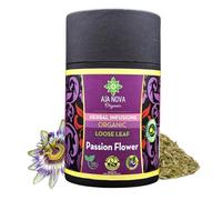 Aja Nova Organic Passion Flower Loose Leaf Herbal Infusion + 15 Unbleached Tea Bags - Naturally Calming & Soothing