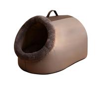 Ajalcsvs Cozy Cat Bed, Warm Semi Enclosed Pet Bed For Cats And Small Dogs Winter Sleeping Nest(Gray,Medium)