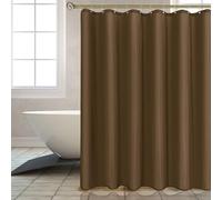 AJALGZ Brown Shower Curtain Fabric Waterproof Bathroom Curtain Long Stall Size Solid Color Mens Decor(70x160cm/Extra Long)