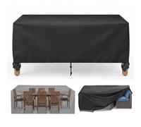 AJALGZ Covers for Garden Furniture 70x70x30cm Outdoor Patio Furniture Set Covers for Rectangular Table and Chair Set, 420D Oxford Outdoor Storage Box Cover with Adjustable Rope and Buckle