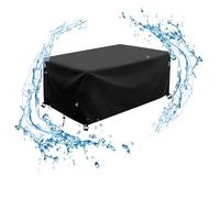 AJALGZ Garden Furniture Cover Waterproof 114x114x114cm/LxWxH Heavy Duty 420D Oxford Anti-UV Tear-Resistant Outdoor Rattan Sofa Cover Protector for Patio Furniture Chair Table Set Cover-Black