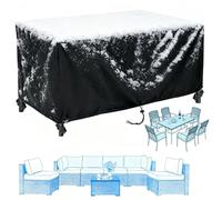 AJALGZ Garden Furniture Covers, 105x105x75cm/Length x Width x Height Heavy Duty 420D Oxford Fabric Waterproof Cover for Outdoor Sofa, Protect Patio Set Cover for Garden Table and Chair Set