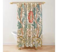 AJALGZ Pink and Rose by William Morris Shower Curtain Cover Accessories for Shower and Bath Curtain WxL:94"x79"/240x200cm Bath-Shower-Curtain