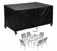 AJALGZ Rectangular Garden Furniture Covers Waterproof 165x55x35cm/LxWxH Heavy Duty 420D Oxford Fabric Windproof Anti-UV Outdoor Table Cover for Patio Furniture Set Table and Chair