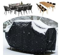 AJALGZ Rectangular Garden Furniture Covers Waterproof Outdoor Patio Set Cover, Upgraded 499D Oxford Outdoor Patio Cover Windproof, Anti-UV, Square Garden Table Cover - 100x60x40cm/LxWxH