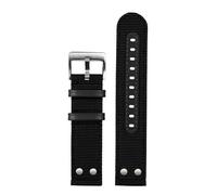 AJASMKLX 22mm Premium Quality Nylon Canvas Strap Fit For Hamilton Khaki Watchband Fit For Military Wristband Fit For Amazfit Gts Band Quick release(Black silver buckle)