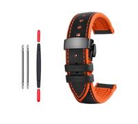 AJASMKLX 24MM Nylon Silicone Watch Strap Fit For Casio Fit For PROTREK PRW-6600 PRG-600Y PRG-650 PRG-600 5497 Canvas rubber Men Watchabnd Accessories(S8 butterfly clasp)