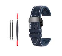 AJASMKLX 24MM Nylon Silicone Watch Strap Fit For Casio Fit For PROTREK PRW-6600 PRG-600Y PRG-650 PRG-600 5497 Canvas rubber Men Watchabnd Accessories(S12 butterfly clasp)