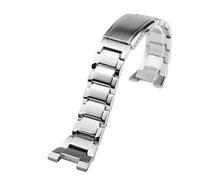 AJASMKLX Fit For Casio Fit For G-Shock Heart Of Steel GST-B500BD/GST-B500 AD Stainless Steel Watchband Metal Folding Buckle Men's Watch Strap Chain(Silver)