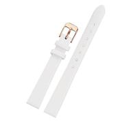 AJASMKLX Fit For Swarovski Rhinestone Leather Watch Strap 5158517/5158972 Quick Release Women's Watch band 12 14mm 16mm 18mm Bracelet(White-rose gold,16mm)