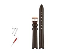 AJASMKLX Leather Watch band 14x5mm 16x10mm 12x5mm Fit For Gucci GC YA141401 YA141505 Bracelet Notched Watch Strap Women Watch chain(Brown rosegold,16x10mm)