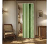 AJAZZ 100% Blackout Magnetic Door Curtain - Pleated Folding Accordion Closet Door Curtain - Invisible, Applicable for Bedroom & Living Room Doorway (Green, 42" W x 78" L, 1 Panel)