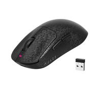 AJAZZ AJ199 Carbon Fiber Gaming Mouse, Wireless 2.4G/BT/USB Wired Tri-mode, Ultra-Light 55g, PixArt PAW3311 Optical Sensor with 24K DPI & 1K Polling, 6 Button Programmable Gamer Office Mice - Black