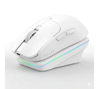 AJAZZ AJ200 AI MC Wireless Gaming Mouse with Charging Dock, AI Assistant, 24000 DPI PAW3311 Sensor, Tri-Mode BT/2.4G/USB-C, 63g Lightweight Ergonomic for PC Gaming Office, for CS2/Valorant/Apex Legend