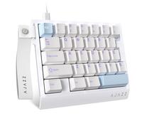 AJAZZ AK029 Wired 29-Key One-Handed Gaming Keyboard,8000Hz Polling Rate,0.01mm RT Magnetic Switches Hotswappable,Aluminum Alloy Positioning Plate,5-Layer Noise-Reducing,Colorful RGB,Web Driver-White