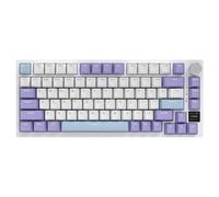 AJAZZ AK820 75% TKL Wired Mechanical Keyboard, Hot Swap Joint Mount Gaming Keyboard, RGB Lighting, 82 Keys with CNC Button for WIN/MAC-Purple