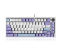 AJAZZ AK820 75% TKL Wired Mechanical Keyboard, QWERTY US layout, Gasket Mount, Hot Swap Joint Mount Gaming Keyboard, RGB Lighting, 82 Keys with CNC Button for WIN/MAC-Purple