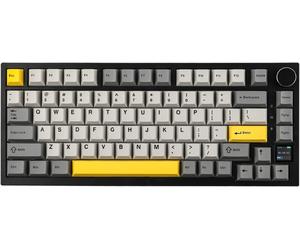 AJAZZ AK820 Pro 75% Gasket Mechanical Keyboard, Tri-Mode Wired/Bluetooth/2.4G, TFT Display, RGB Backlit, Hot-Swappable, Sound-Dampening Foam, PBT Keycaps, Compatible with Win/Mac/PC-Flying Fish Switch