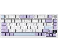 Ajazz AK820 Pro 75% Mechanical Tri-Mode Keyboard, QWERTY US layout, Gasket Mount, Wired/Bluetooth/2.4G, TFT Display, RGB Backlit, Hot-Swappable, Sound-Dampening Foam, PBT Keycaps, Compatible with Win/