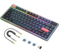AJAZZ AK832PRO Mechanical Keyboard with Smart Screen, Ultra-thin, 75% Compact, Bluetooth 5.1 & 2.4G Wireless, Wired, Compatible with Windows & Mac OS