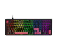 AJAZZ AK980 98% Wired Mechanical Keyboard, QWERTY US layout, Gasket Mount, Rainbow Backlight - Hot-Swap Support- Red Switch - Black&Red
