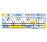 Ajazz Mechanical Gaming Keyboard - Hot Swappable, Compact USB Wired with Numeric Pad, 100 Keys Double-Shot ABS Keycaps, N-Key Rollover RGB Custom Keyboard for PC Mac (MX Blue)